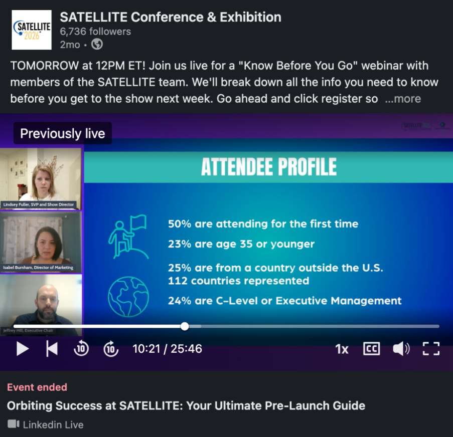 LinkedIn Live Webinar