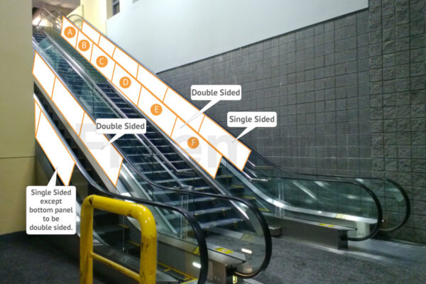Escalator Glass Cling ESCG-3/4